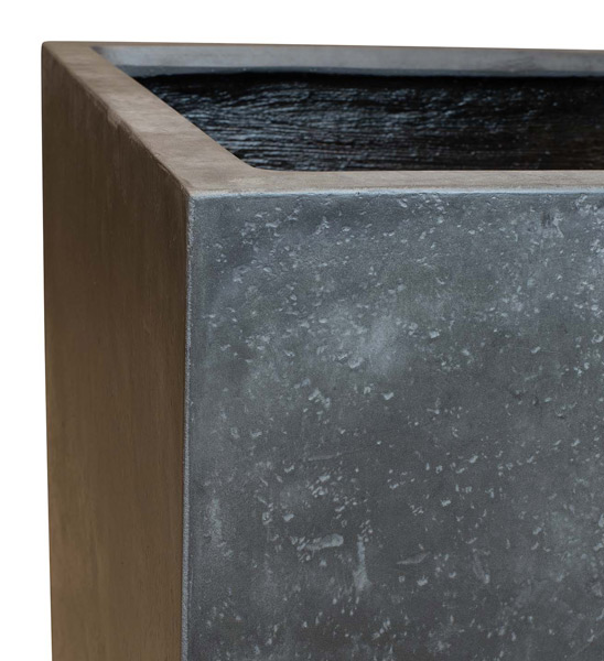 Blumenkuebel Beton Anthrazit 60 X 60 X 60 Cm Detail Matte Oberflaeche Kante