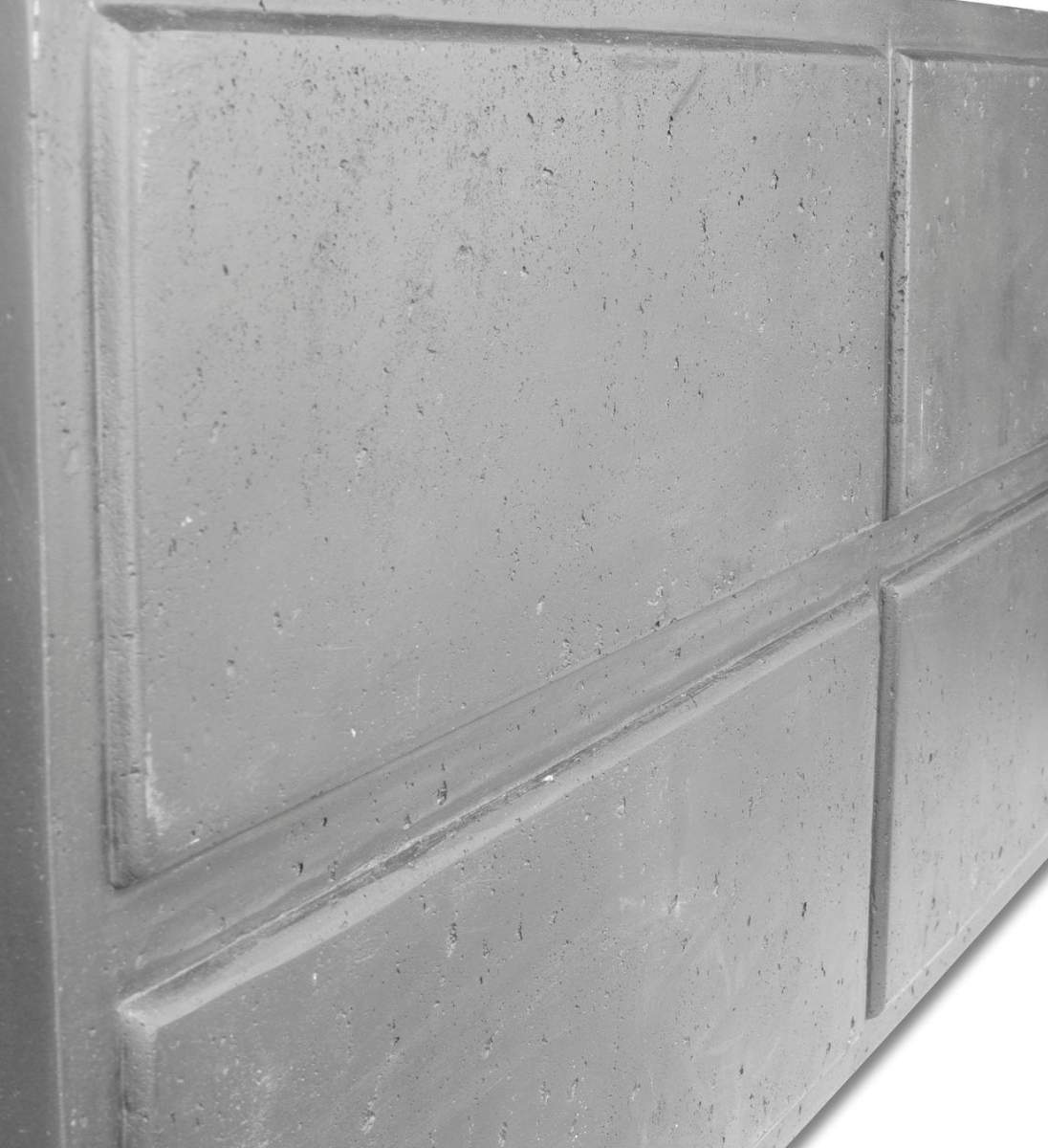 Rechteckiger Blumenkübel in Betonoptik grau Bodenansicht