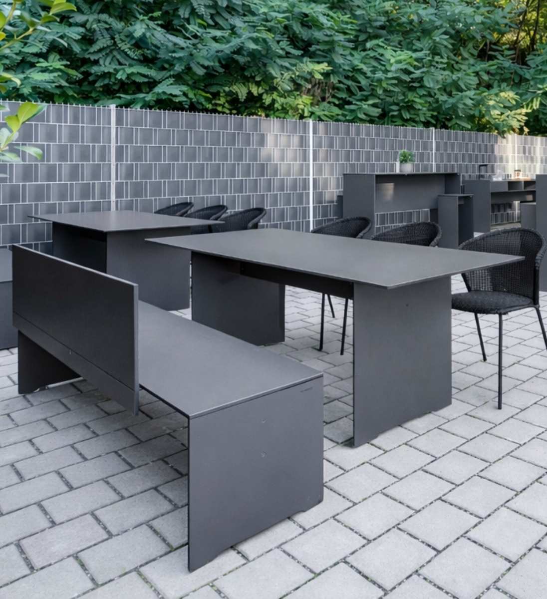 HPL Tisch Outdoor für Terrassen von Firmen