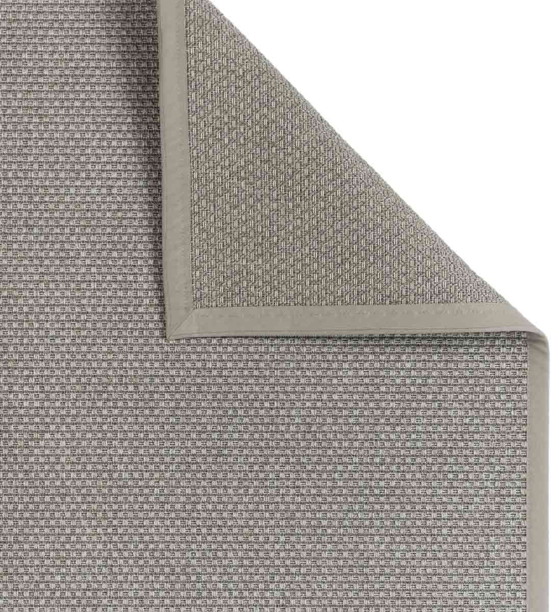 Outdoor Teppich KAREE Select Silber Mattes Hellgrau