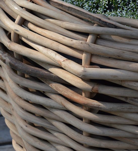 Pflanzkorb Rattan in Detailansicht