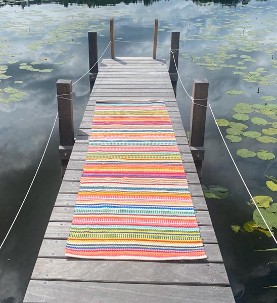Bunter Outdoor-Teppich Läufer für den Flur