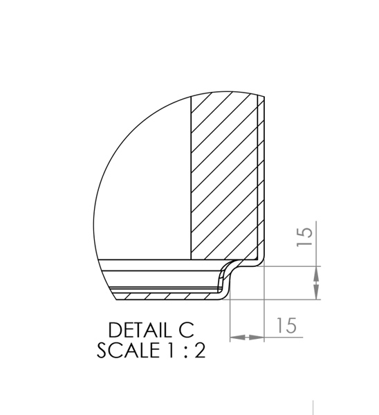 Detail der matten Fiberglas-Oberfläche in Anthrazit mit feiner Struktur