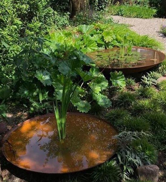Wasserschale aus Stahl für Garten & Terrasse – Ø 60 bis 200 cm