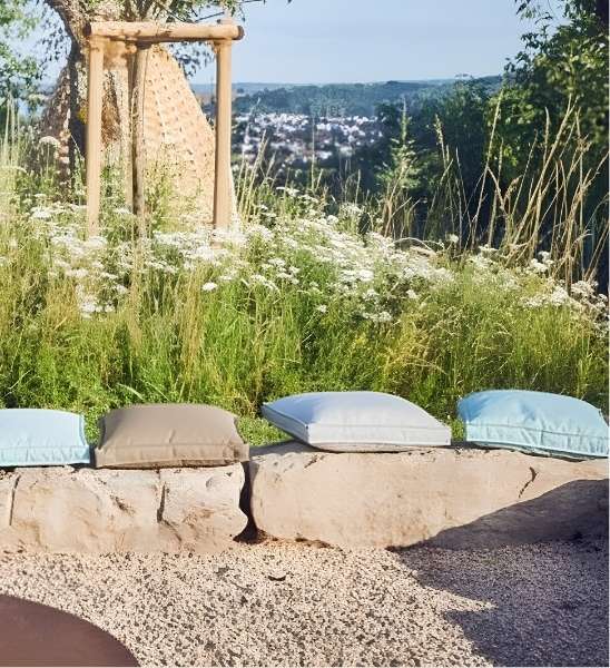 40x40 cm Sitzkissen für Draußen im Garten als Sitzauflage