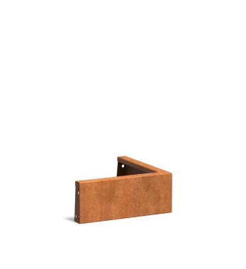 Beeteinfassung Cortenstahl Eckelement Außen 50 x 20 cm
