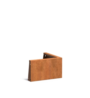Beeteinfassung Cortenstahl Eckelement 50 x 30 cm aussen