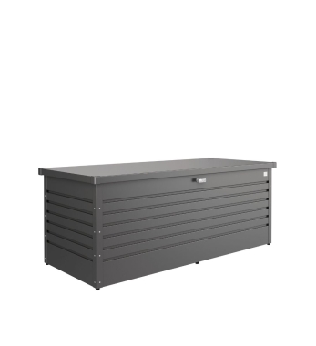 Biohort FreizeitBox Gartentruhe Dunkelgrau-Metallic 181 x 79 x 71 cm
