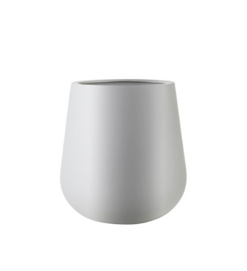 Blumenkübel bauchig in Grau 33 x 47 cm