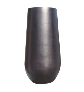 Blumenkübel bauchig hoch Schwarz 39 x 98 cm