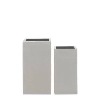 Blumenkuebel Hoch Grau Fiberglas Fiberstone