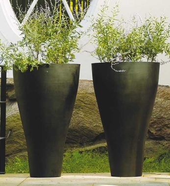 Blumenkuebel Konisch Schwarz