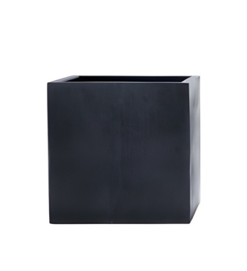 Blumenkübel Schwarz Kubisch 42 x 42 x 42 cm