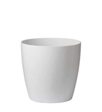 Blumentopf Kunststoff Weiss Rund