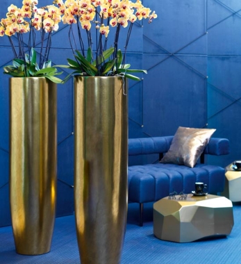 Bodenvase Pflanzvase Pandora gold