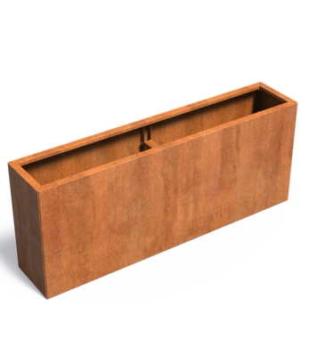 Hochbeet 200 x 40 x 80 cm - Bausatz aus Cortenstahl