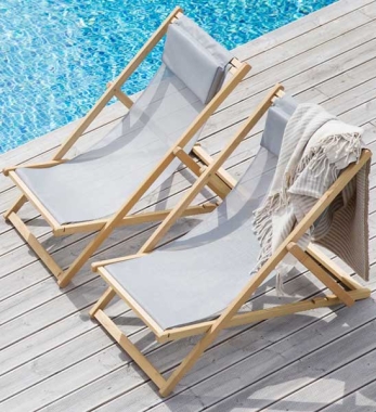 Fiam Relax Liegestuhl Klappbar Holz