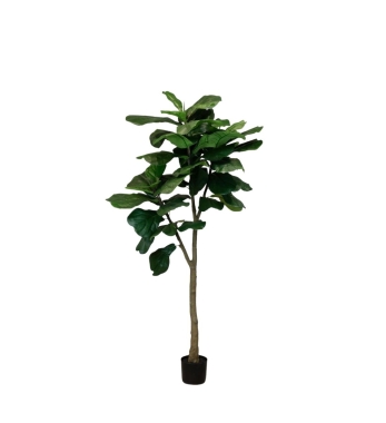 Künstliche Ficus lyrata 180 cm – naturgetreue Geigenfeige mit detailreich strukturierten Blättern aus UV-stabilem Kunststoff
