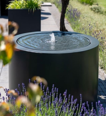 Gartenbrunnen rund modern
