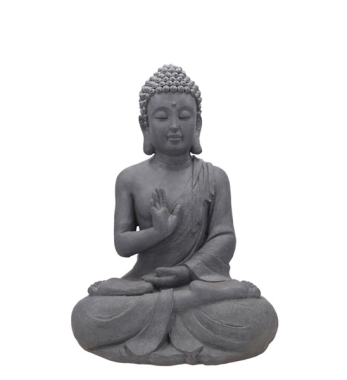 Garttenfigur Buddha Grau
