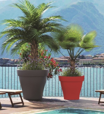 Großer Blumenkübel ROMEO aus Kunststoff
