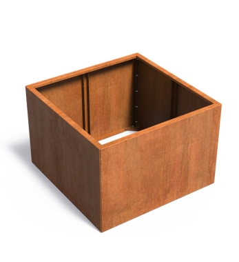 Hochbeet 120 x 120 x 80 cm - Bausatz aus Cortenstahl