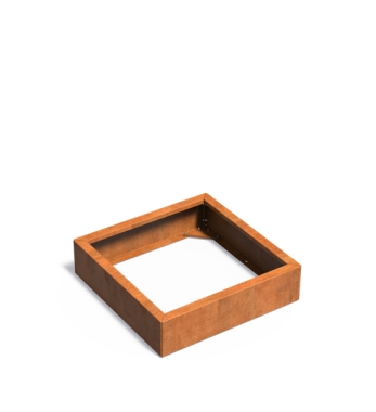 Hochbeet 80 x 80 x 20 cm - Bausatz aus Cortenstahl