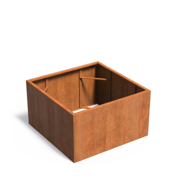 Hochbeet Cortenstahl quadratisch 100x100x80 cm