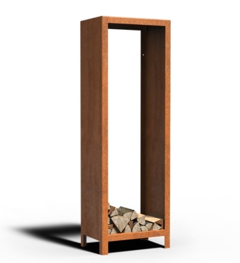 Holzlager Cortenstahl von ADEZZ 60 x 40 x 180 cm