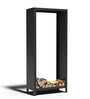 Kaminholzlager Schwarz 80 x 40 x 180 cm schmal