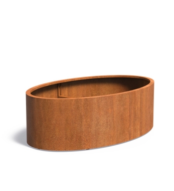 XXL Pflanzkübel oval aus Cortenstahl