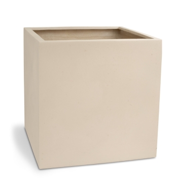 Pflanzkübel Polystone eckig creme 60 x 60 cm