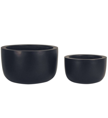 Pflanzschale Fiberglas Schwarz Amei