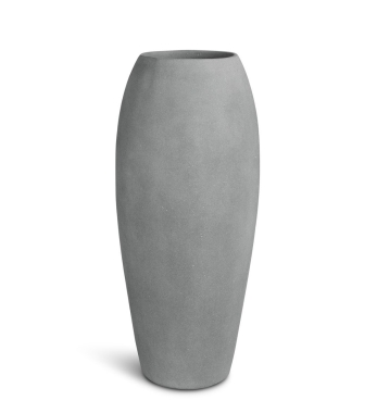 Pflanzvase bauchig betonoptik grau 90 cm hoch