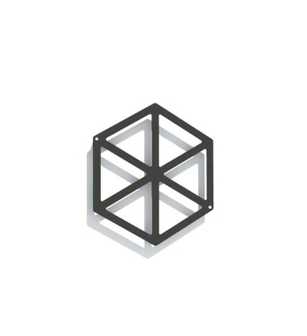 Rankgitterelement Egypt Design Rankhilfe Metall schwarz