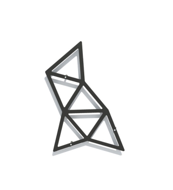 Modulare Design Rankgitterelement Pyramid Rankhilfe Metall schwarz