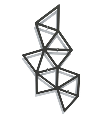 Design Rankhilfe Pyramid 90 aus Metall für die Wand