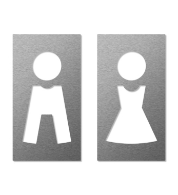 Wc Schild Edelstahl