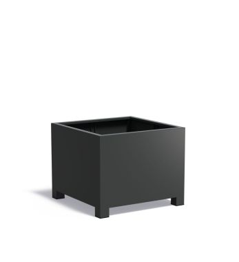 Aluminium Pflanzkübel quadratisch mit Füßen - modernes Design Anthrazit