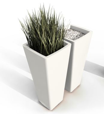 Design Pflanzkuebel Eckig Hoch Kunststoff