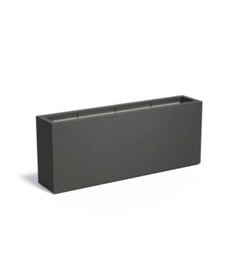 Pflanzkübel Fiberglas Anthrazit BUXUS 200 x 40 x 80 cm, Raumteiler