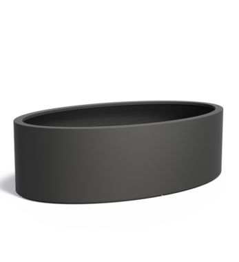 Großer ovaler Pflanzkübel Ellipse Anthrazit