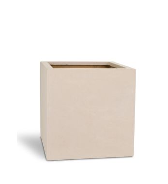 Pflanzkübel Polystone eckig creme 40 x 40 cm