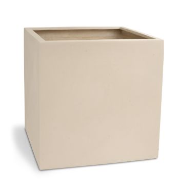 Pflanzkübel Polystone eckig creme 60 x 60 cm