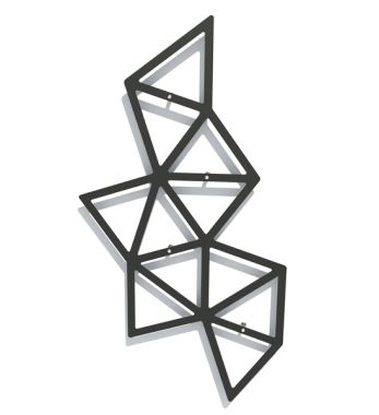 Design Rankhilfe Pyramid 90 aus Metall für die Wand