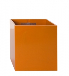Magnetischer Blumentopf Würfel 9 cm | orange