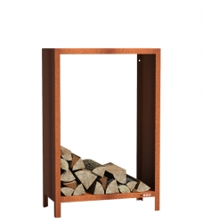 Holzlager Cortenstahl 60 x 30 x 90 cm