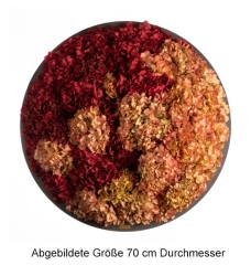 Hortensienbild rot orange  Ø 70 cm