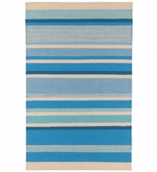 Indoor / Outdoor Teppich blau gestreift