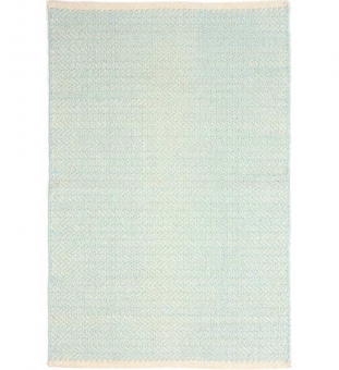 Dash & Albert Baumwollteppich Herringbone eisblau 122 x 183 cm